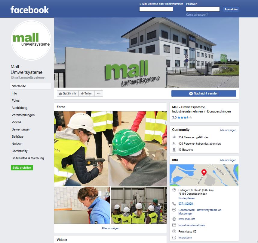 Mall-Azubi-Blog auf Facebook