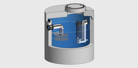 NeutraSpin - ABKW-Abscheider mit Sedimentationseinrichtung System A