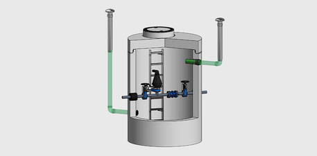 Be- und Entlüftungsschacht